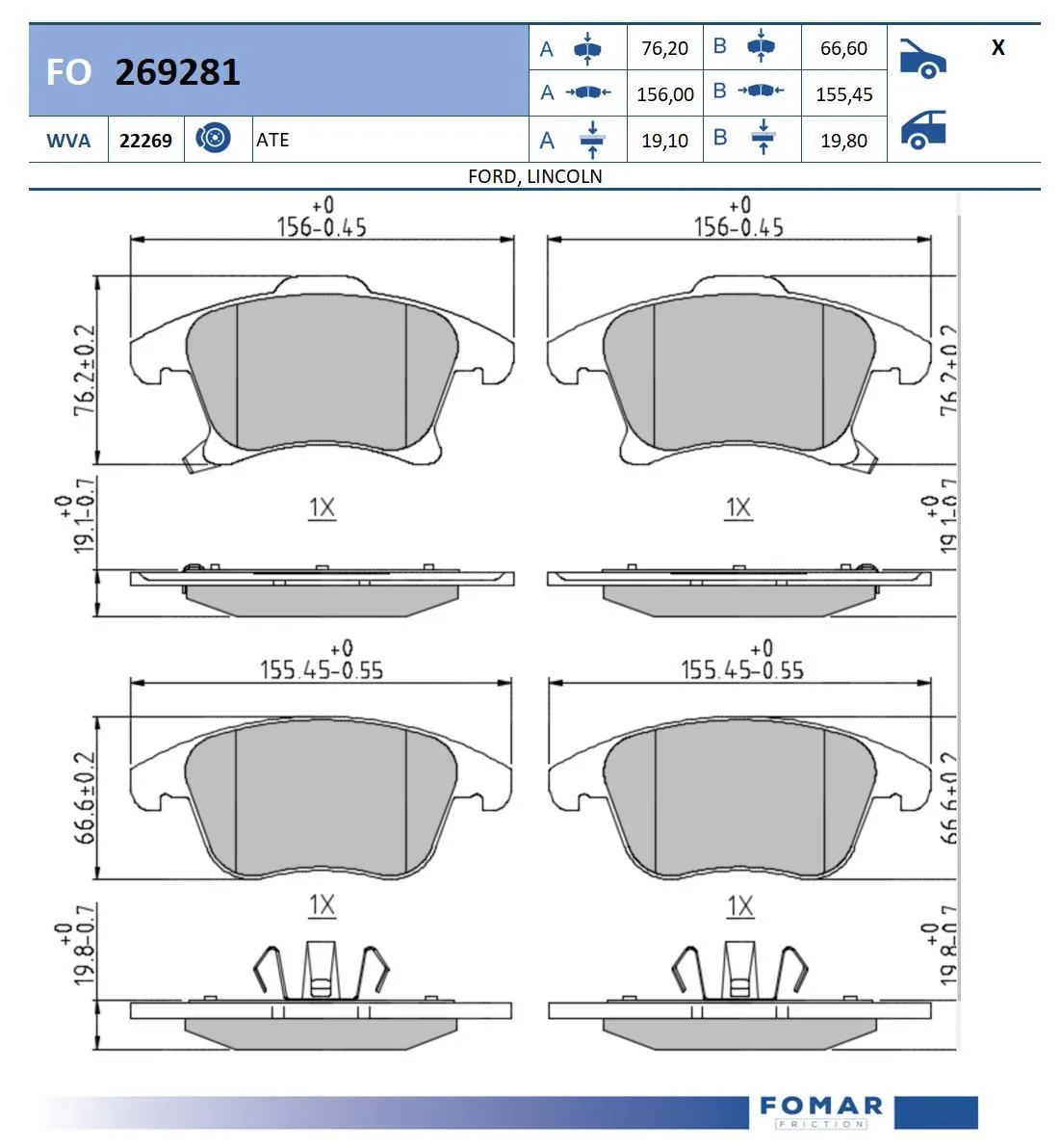 Brake Pad Set, disc brake